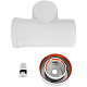 STOUT SCR-8125-000002 STOUT Конденсатоотводчик Т-образный традиц. коакс. D80(п-м)/125(п-м) с заглушкой и патрубком — фото, детали конструкции
