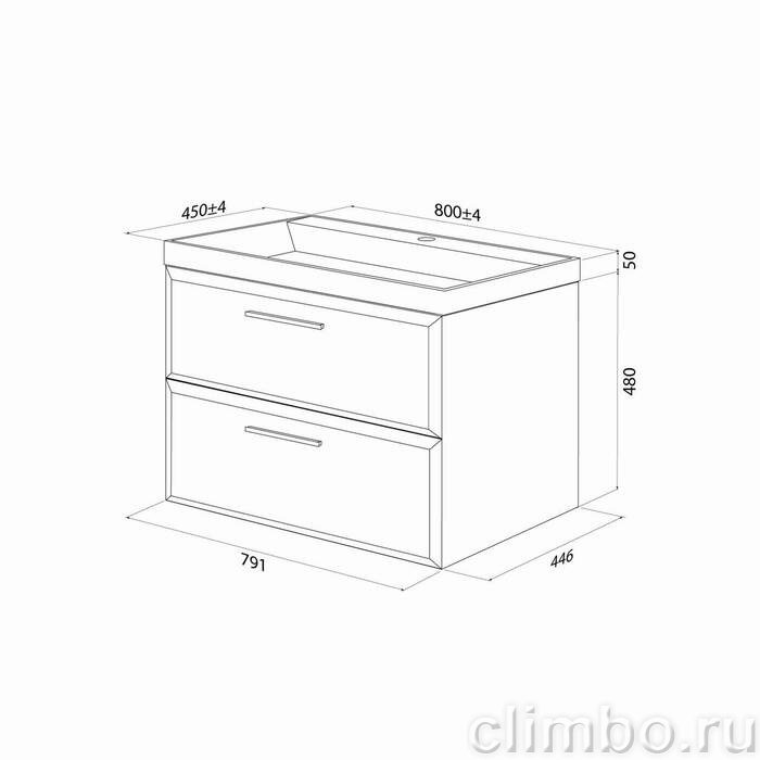 Тумба подвесная, 80 см, белый, Слайд Икс (Slide X), IDDIS, SLX80W0i95 подходит умыв. 4518000i28 — фото, детали конструкции