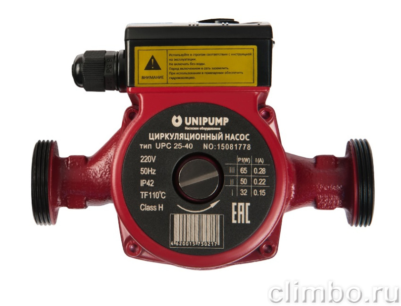 Циркуляционный насос для отопления UNIPUMP  UPС 25-40 130 — фото товара