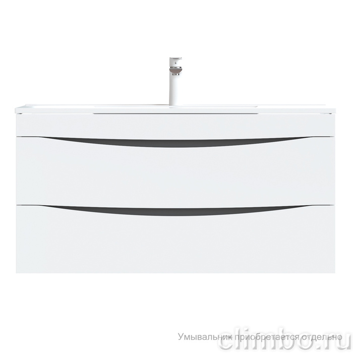 Тумба подвесная, белая, 100 см, Cloud,  IDDIS, CLO10W1i95. Подходит умывальник: 0131000i28 — фото товара