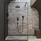 Лейка для душа квадратная, черная, SpaHome, IDDIS — фото товара