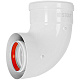 STOUT Адаптер подключения 90° УНИВЕРСАЛЬНЫЙ традиц. коакс. D60(м-м)/100(п-м) (хомут, фланец, втулка, адаптер) кроме Immergas, Navien D75/100 стар. — фото, детали конструкции