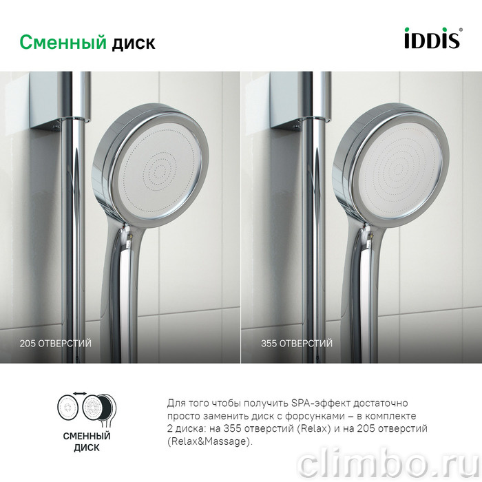 Лейка для душа, SpaHome, IDDIS, SPA1F00i18 — фото товара