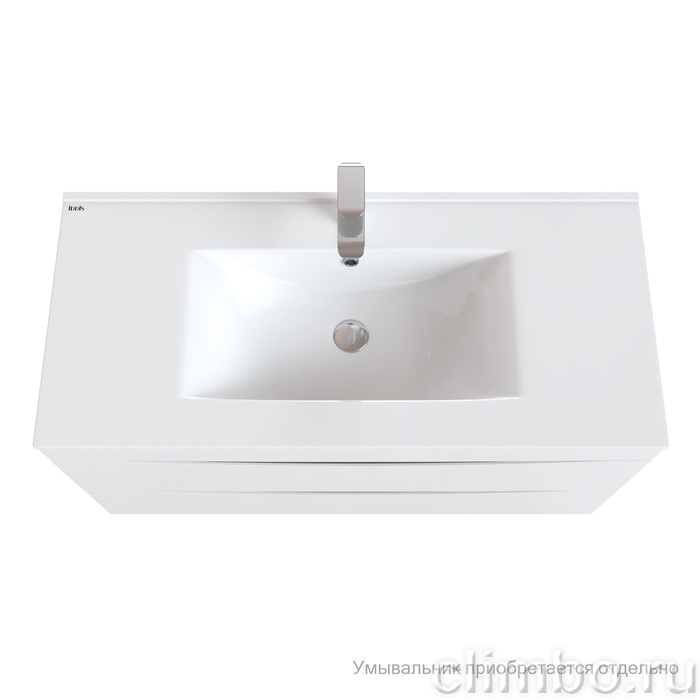 Тумба подвесная, белая, 100 см, Cloud,  IDDIS, CLO10W1i95. Подходит умывальник: 0131000i28 — фото товара