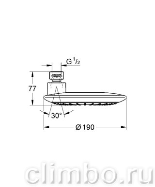 Верхний душ GROHE Rainshower Icon, с ограничением расхода воды, 27439000 — фото товара
